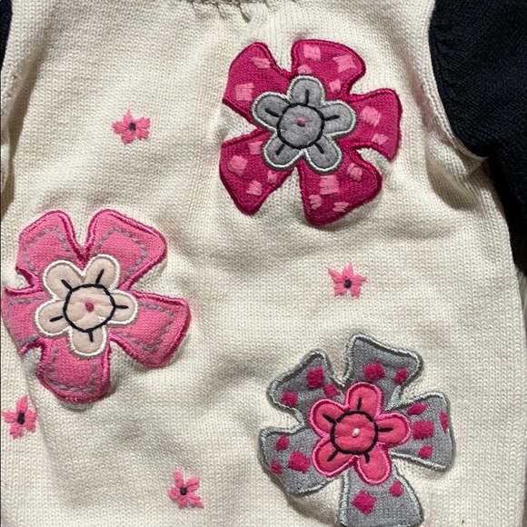 4/$20 Girls Lilly Wicket Flower Knit Sweater 12mth - Picture 3 of 4